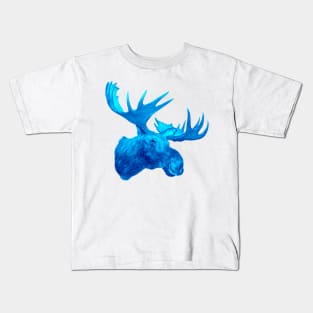 A Moose That Is Blue Kids T-Shirt